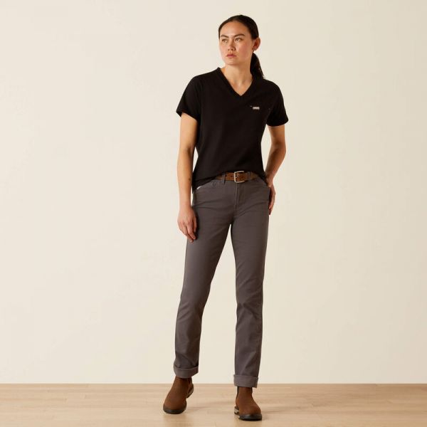 Ariat Damen T-Shirt "Rebar Workman Rose" in schwarz