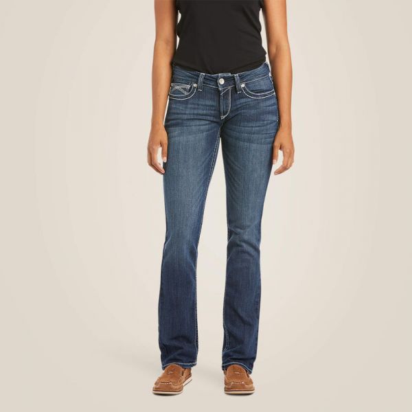 Ariat Damen Jeans „REAL“Mid Rise Stretch Ivy Stackable Straight Leg Jean