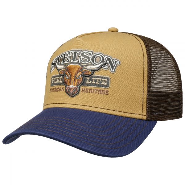 Stetson Trucker Cap Bull in blue/beige