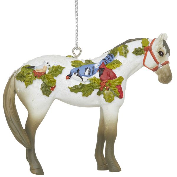 Painted Ponies 2020 Xmas Winter Feathers Ornament FOB