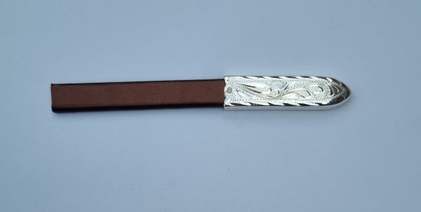 Silbertip mit Leder 11,5 cm