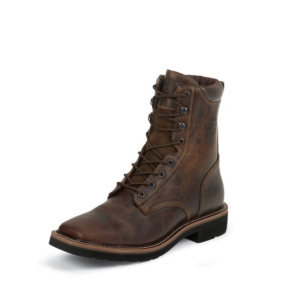 Justin Herren Work Boot RUGGED TAN STAMPEDE